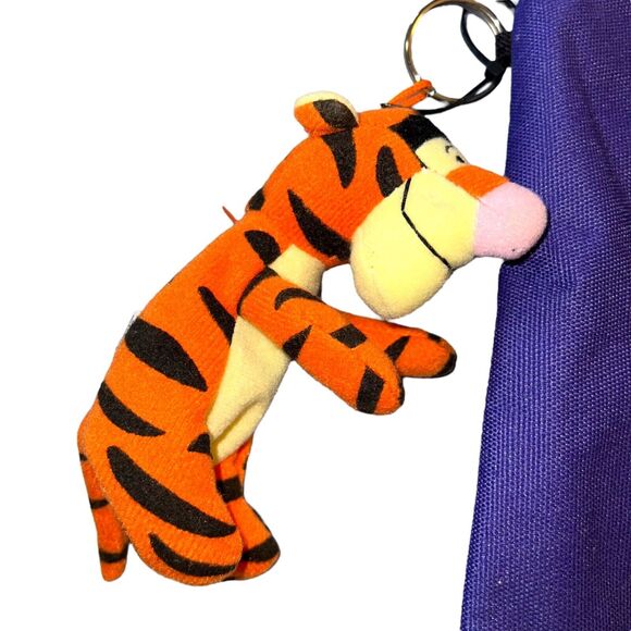 Vintage Disney Winnie the Pooh Kids Tigger Backpack Purple Black Floral main image 9